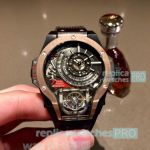 Best Swiss Quality Hublot MP-09 Tourbillon Bi-Axis Rose Gold Bezel Watch